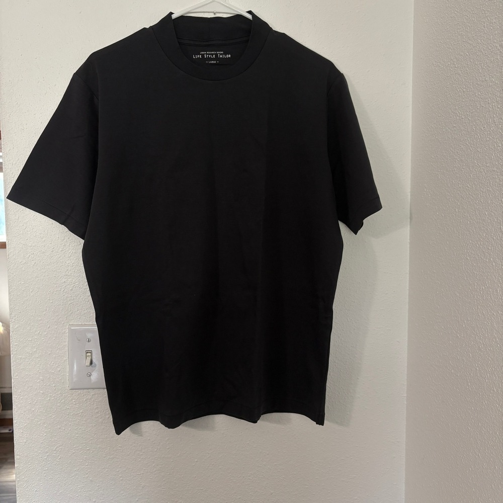 URBAN RESEARCH DOORS LIFE STYLE TAILOR Black Cotton Short Sleeve T-Shirt Large